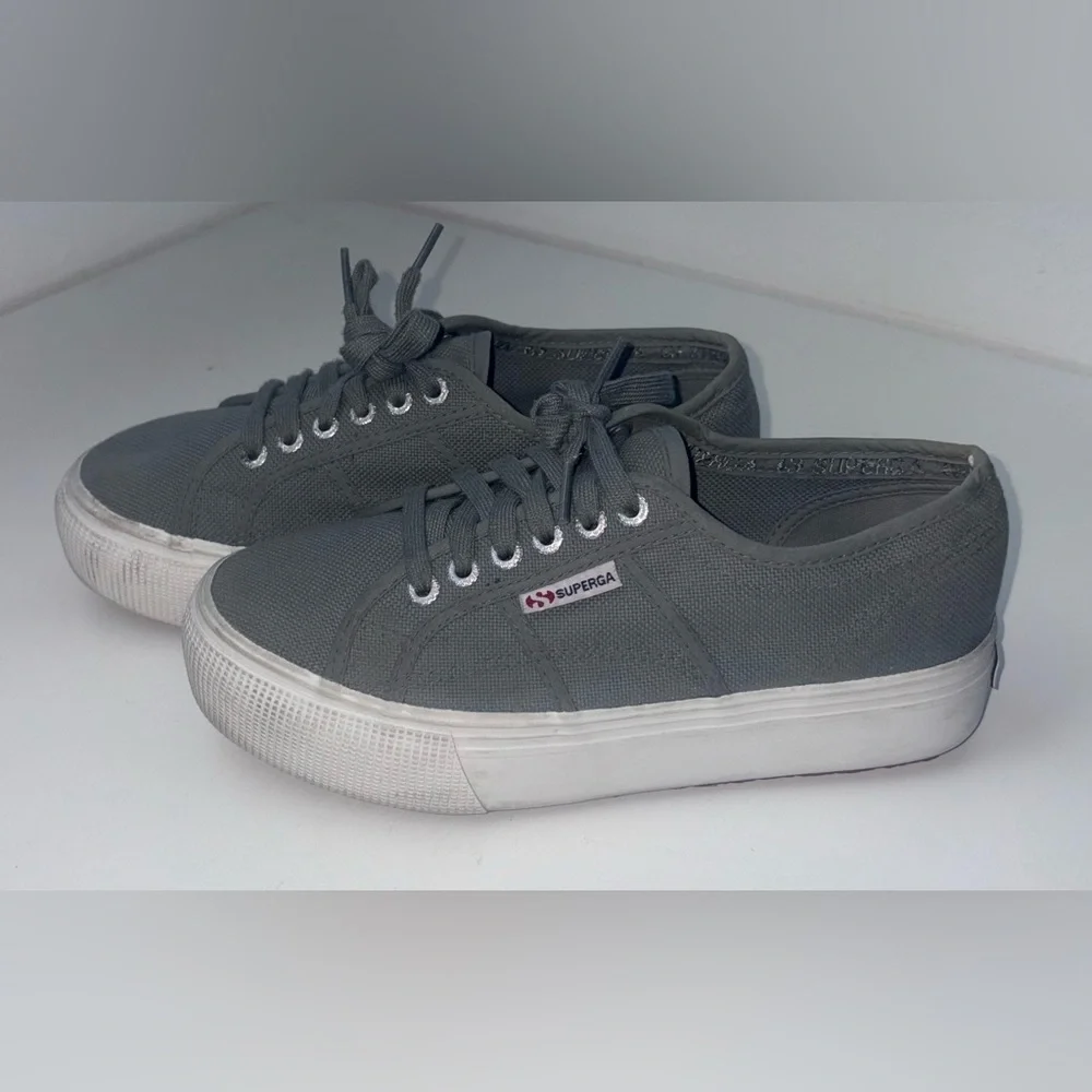 Superga Platform Sneakers gray